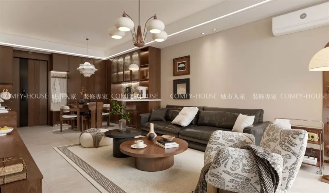 【卢浮公馆】97㎡丨推开时光之门，邂逅中古家居的慵懒美学-37