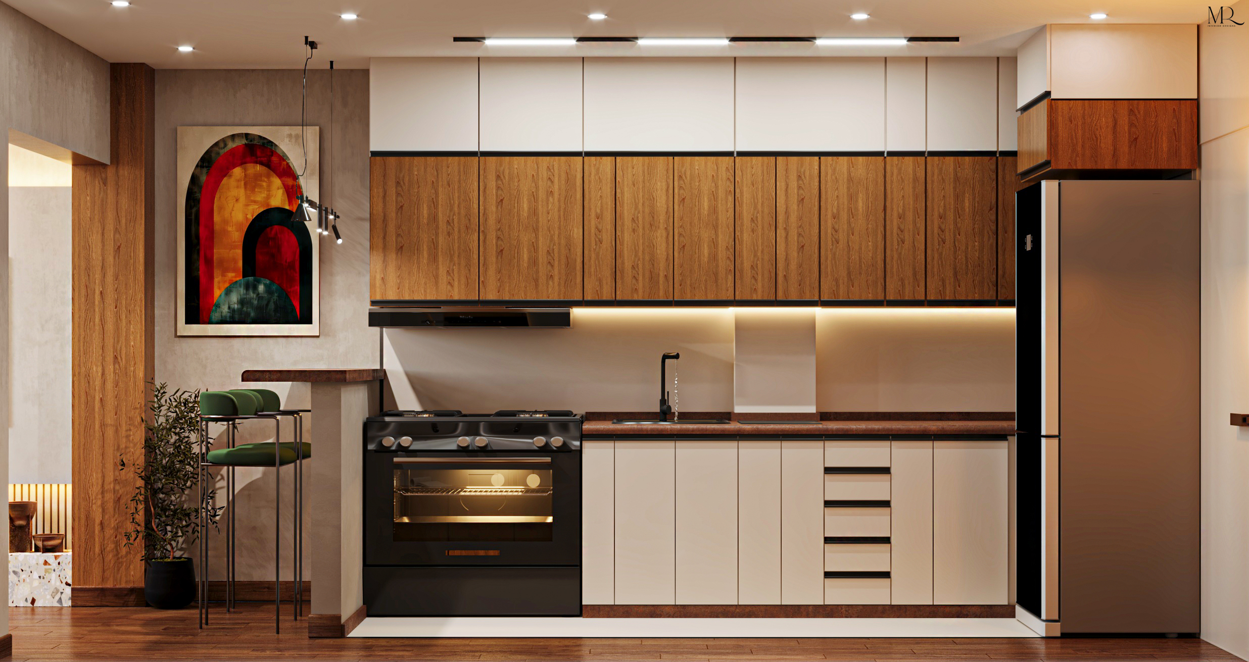 39平方米工作室接待区与厨房设计丨埃及开罗丨Mariam Refaat-18