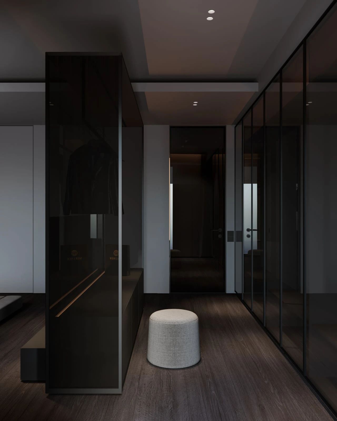 97㎡黑色调公寓设计-35