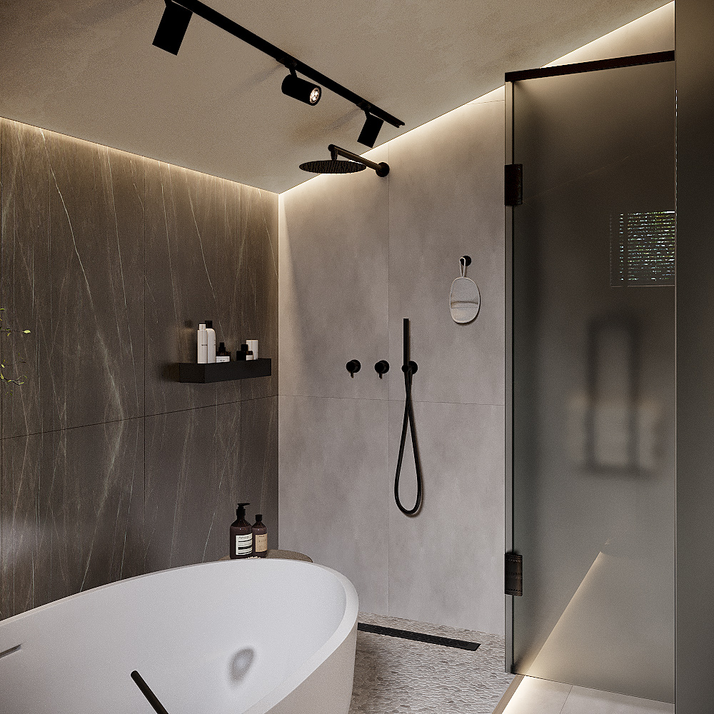 黑色洗衣房和浴室-6