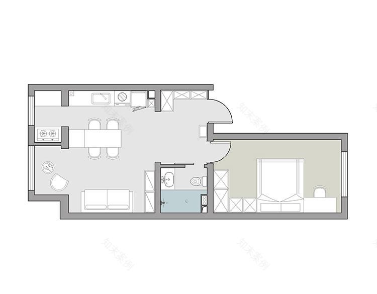 42㎡小户型简约舒适设计-42