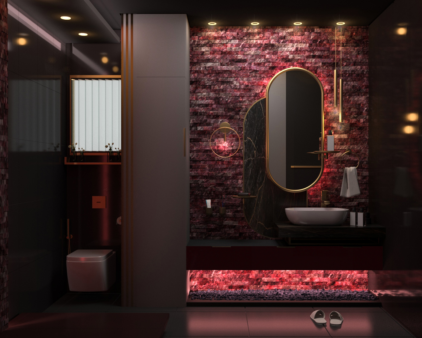 黑暗奢华浴室-1