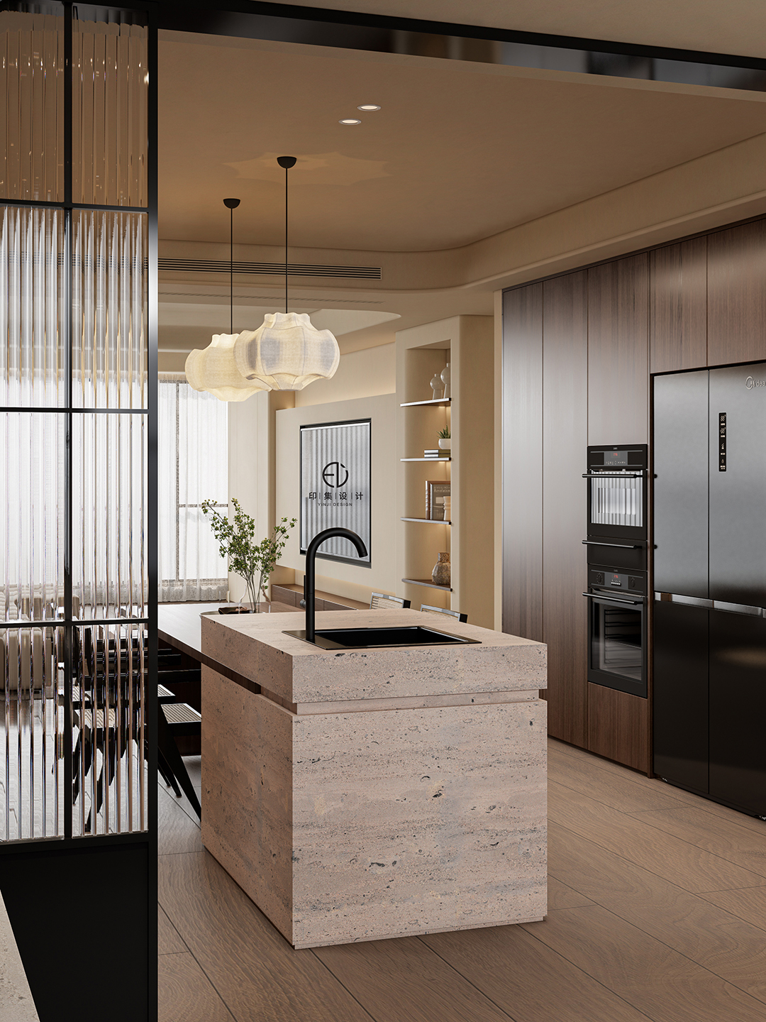 160㎡黑胡桃复古风，解锁爱自己的100种方式-15