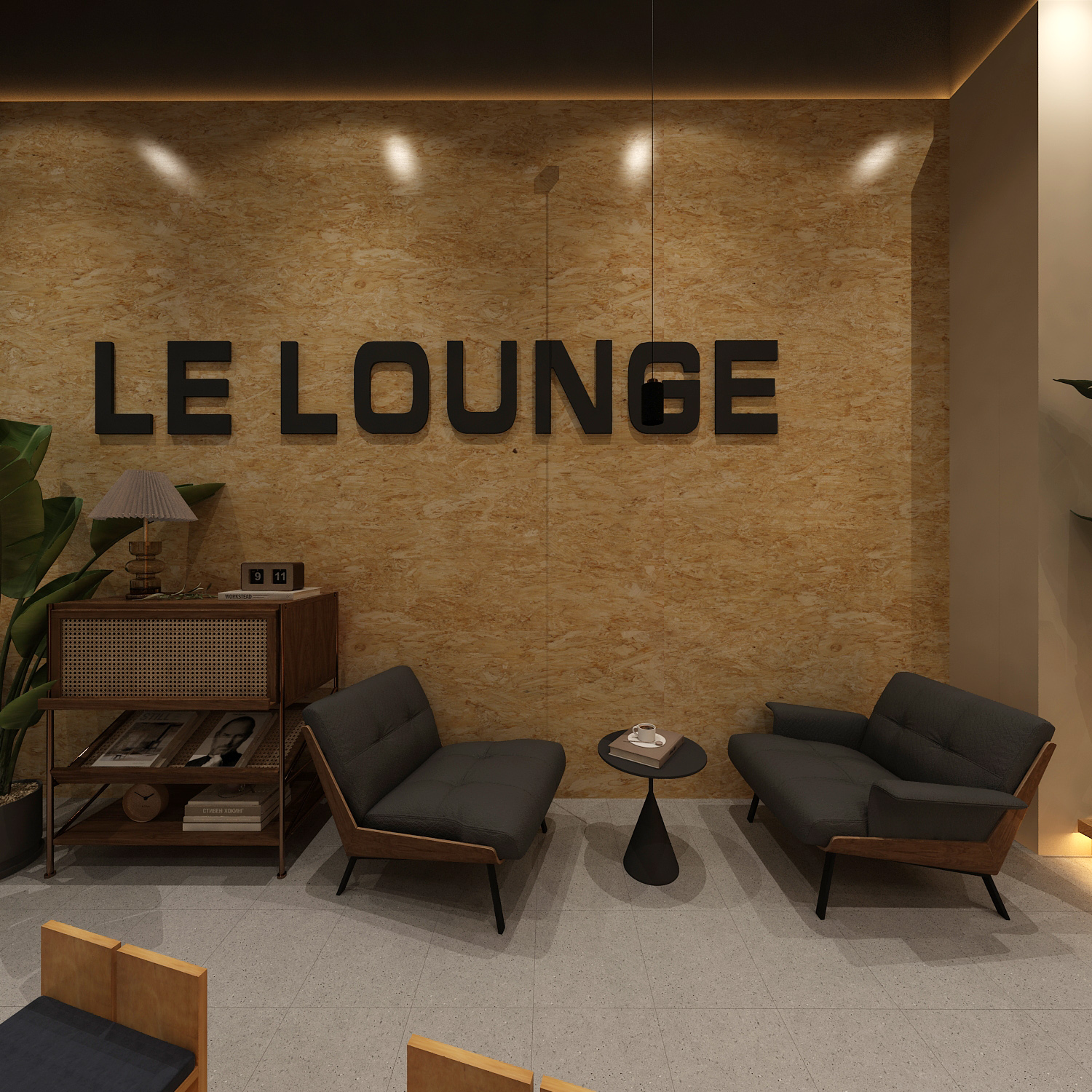 黑金风范，木纹韵味——咖啡馆的时尚典范-4