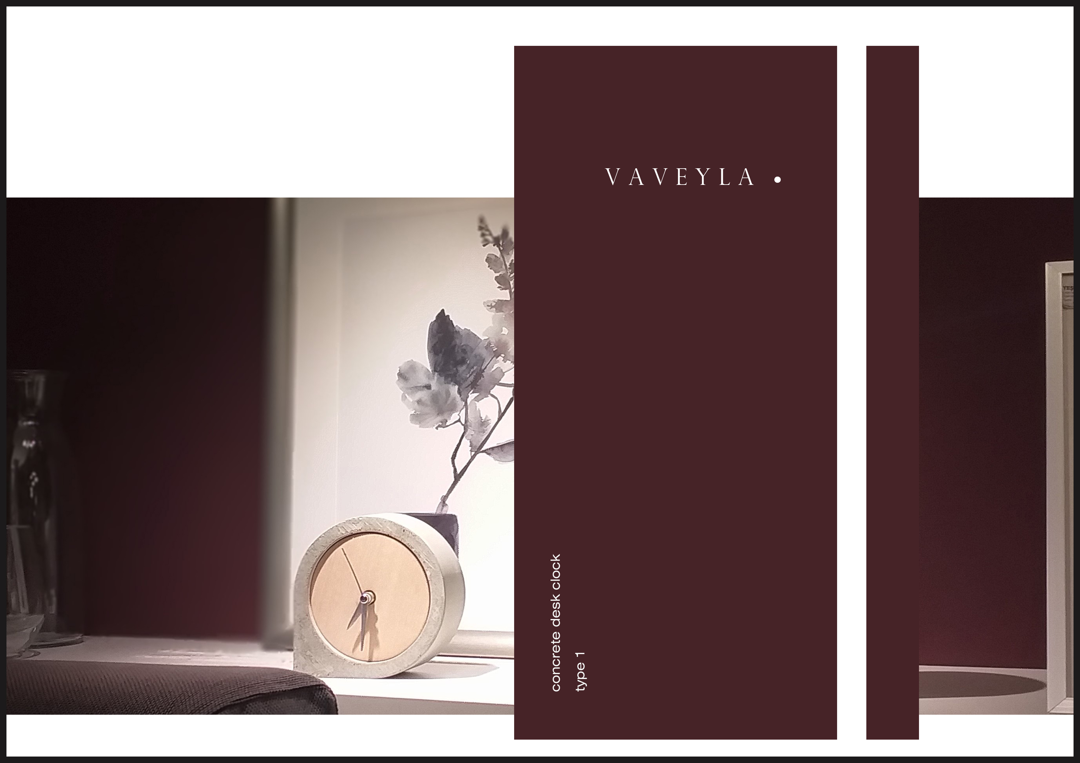 VAVEYLA | concrete desk clock | beton masa saati-2