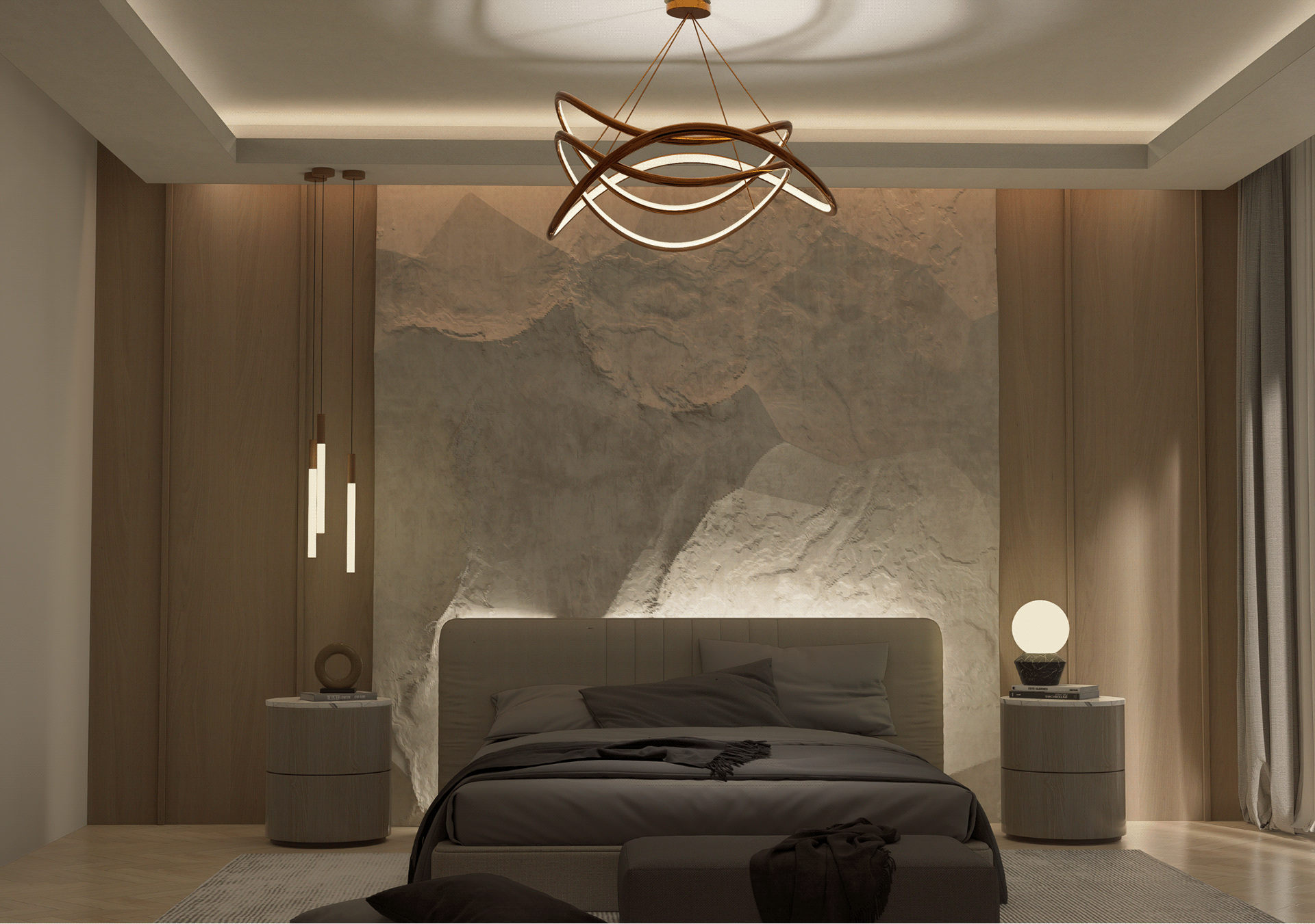 2卧室住宅单元室内设计3D可视化项目-13