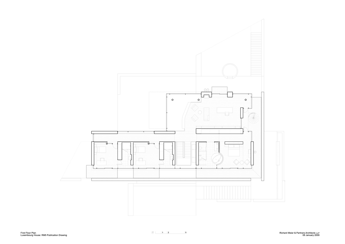 卢森堡 L 型隐居小墅丨richard meier 建筑事务所-17