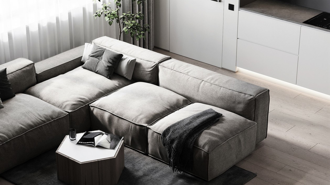 灰色系-极简风住宅设计-1