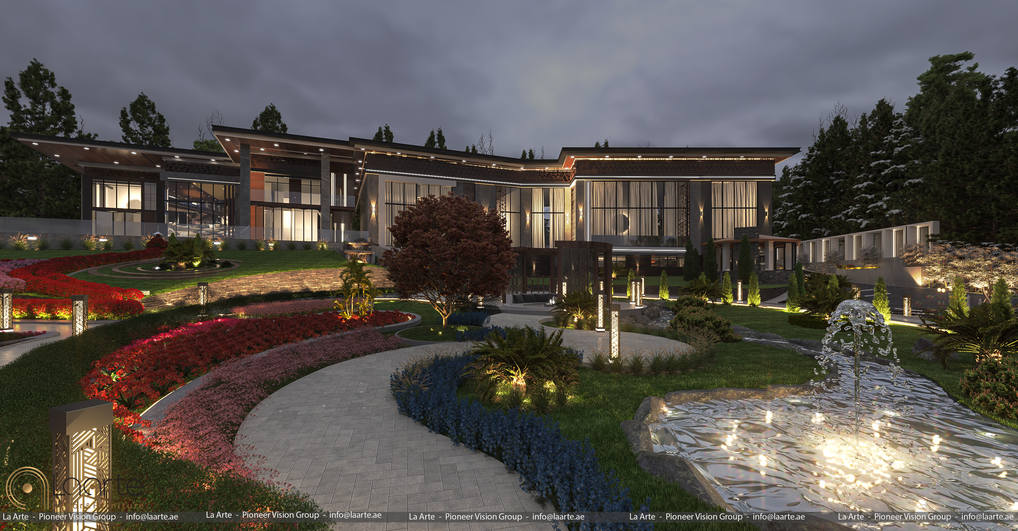 欧洲私人宫殿别墅户外景观设计丨laarte.ae-13