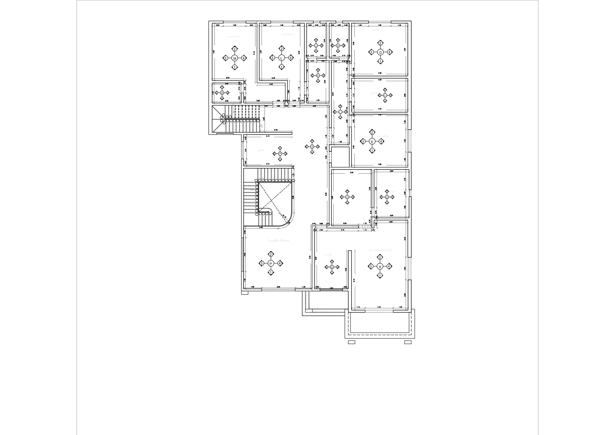 مشروع تصميم داخلي فيلا مع الرسومات التنفيذديه-0
