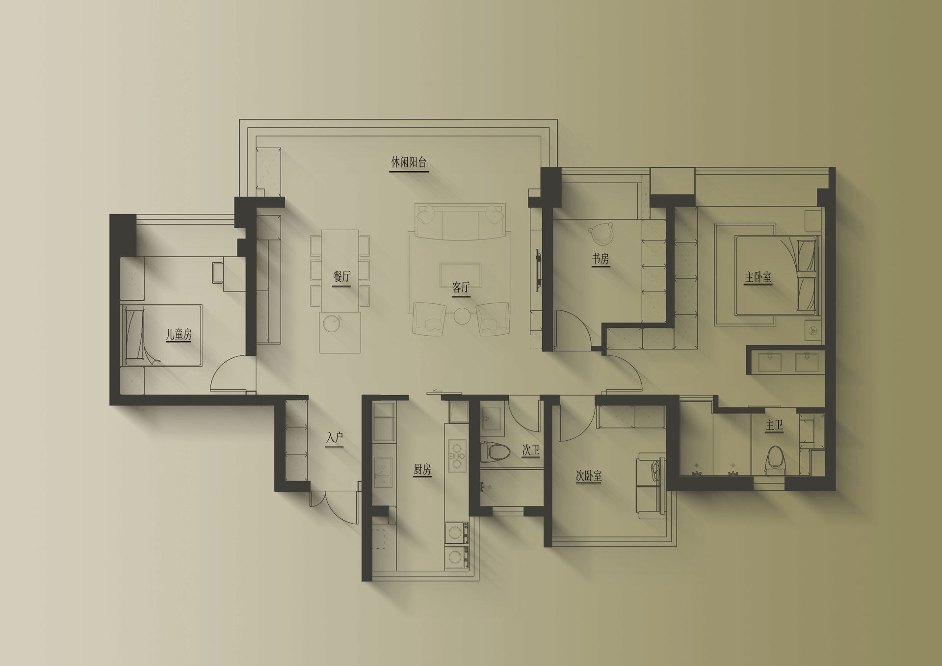 复古风格精装房软装改造丨中国成都丨设计师王司囡-55