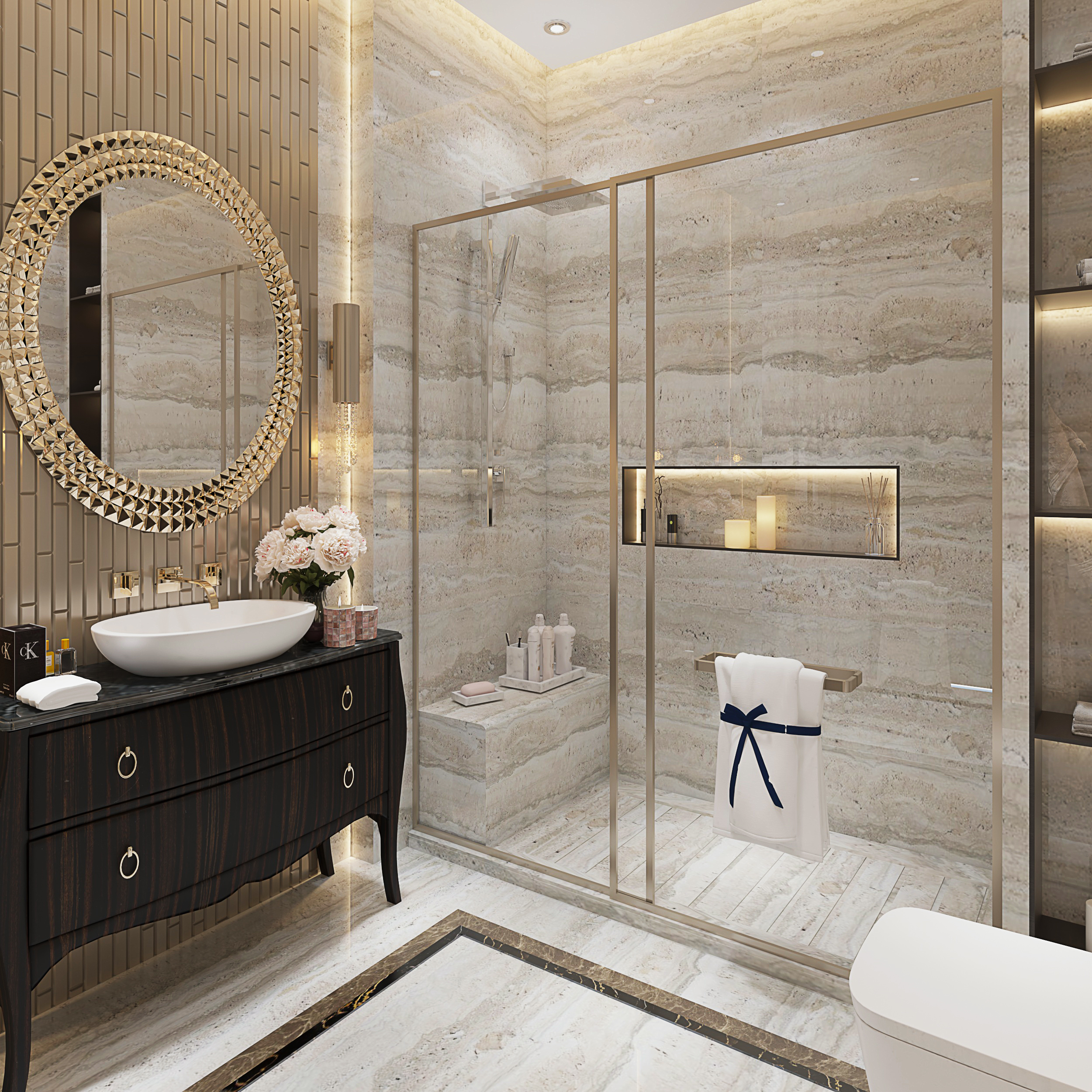 Master Bathroom With Classic Touch-7
