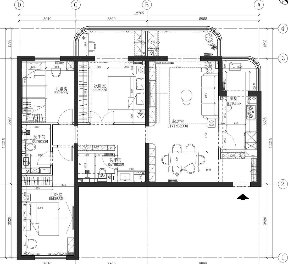 三世同堂的法式开放厨房设计丨中国北京丨JORYA玖雅-153