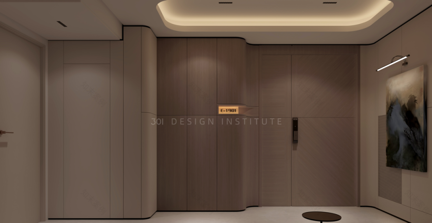 珠江公园 230㎡弧线大平层设计-7