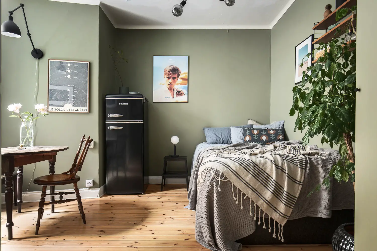 20 平米绿黑个性小窝-1