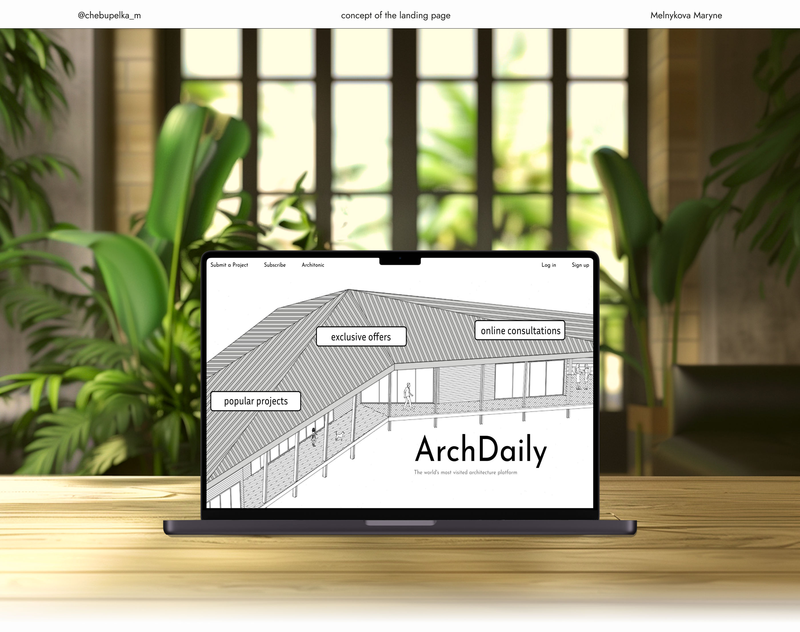 ArchDaily: architectural website design concept-0