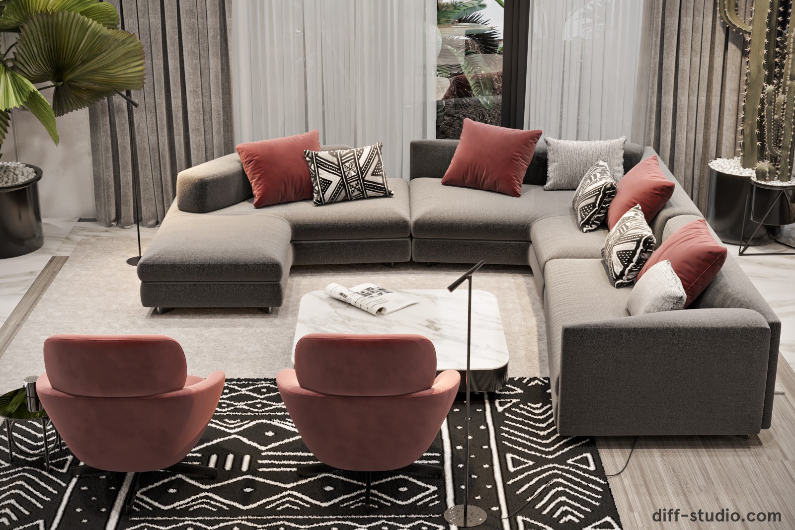 传统与现代对话，卢旺达私人别墅  Diff.Studio-2