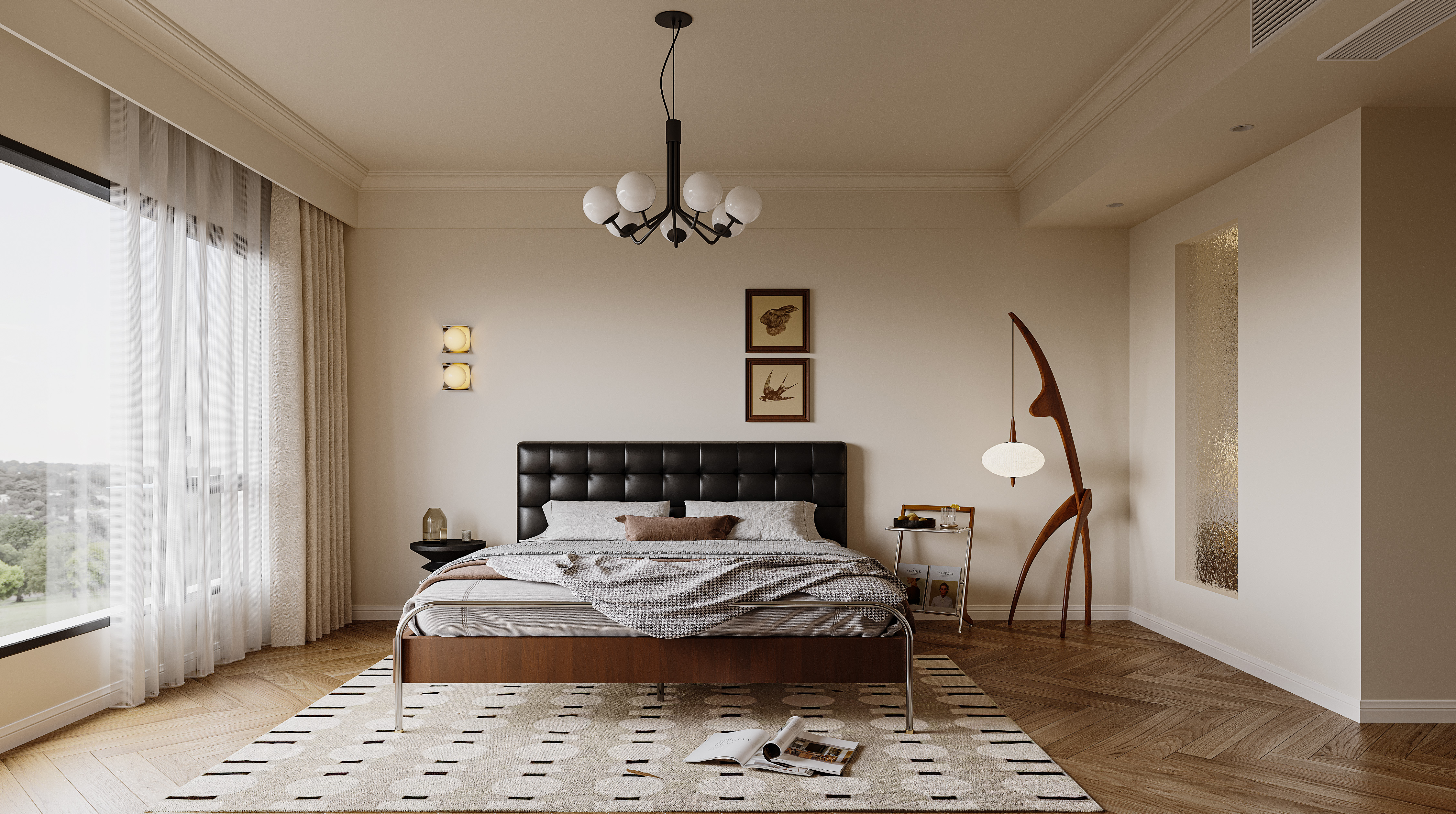 法式挑空别墅-9