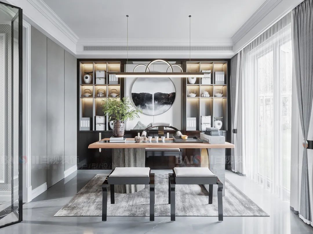 国宾天下 280 平美式轻奢别墅，四层空间多重功能集于一体-53