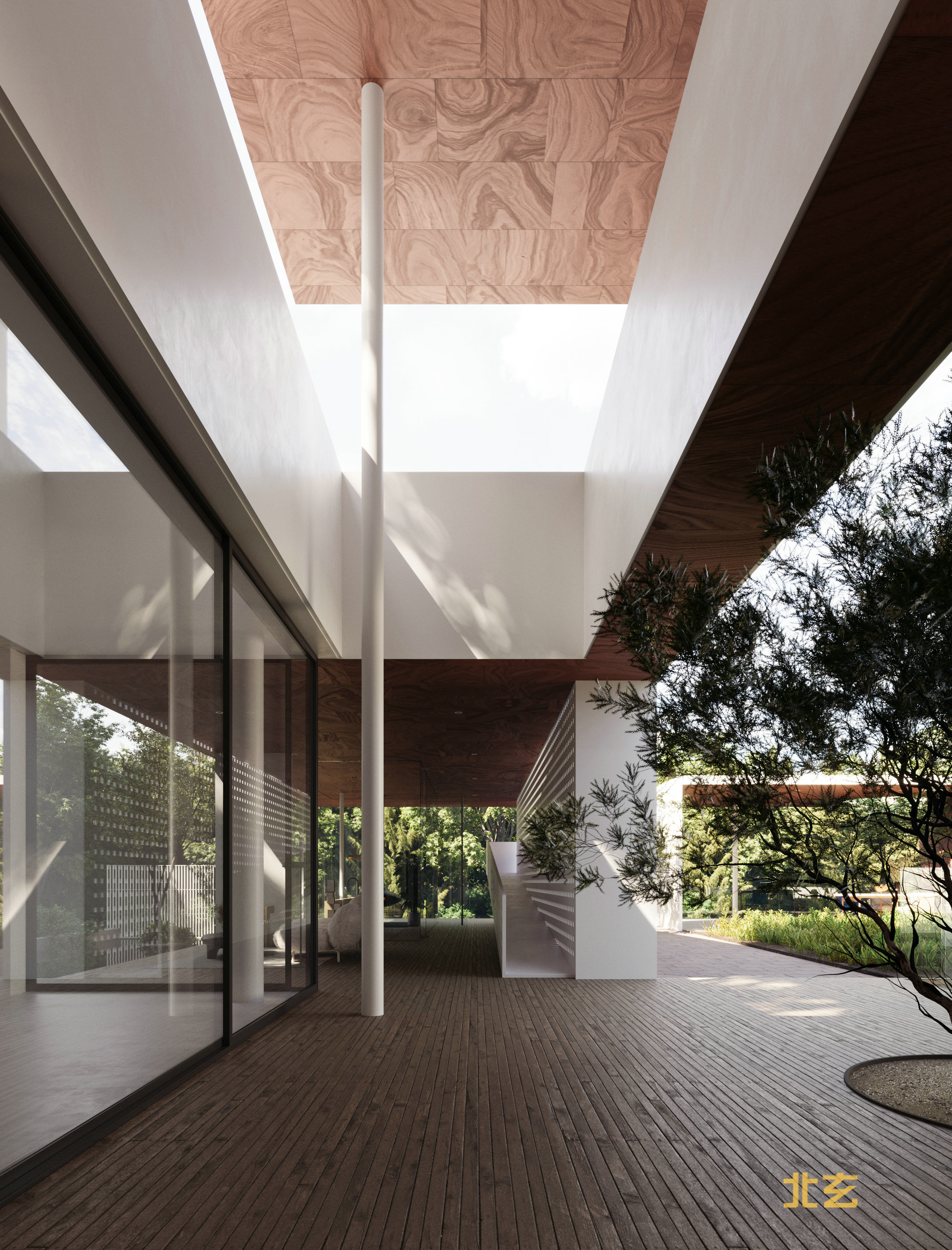 上海北玄/北玄教育/室内外别墅渲染-9