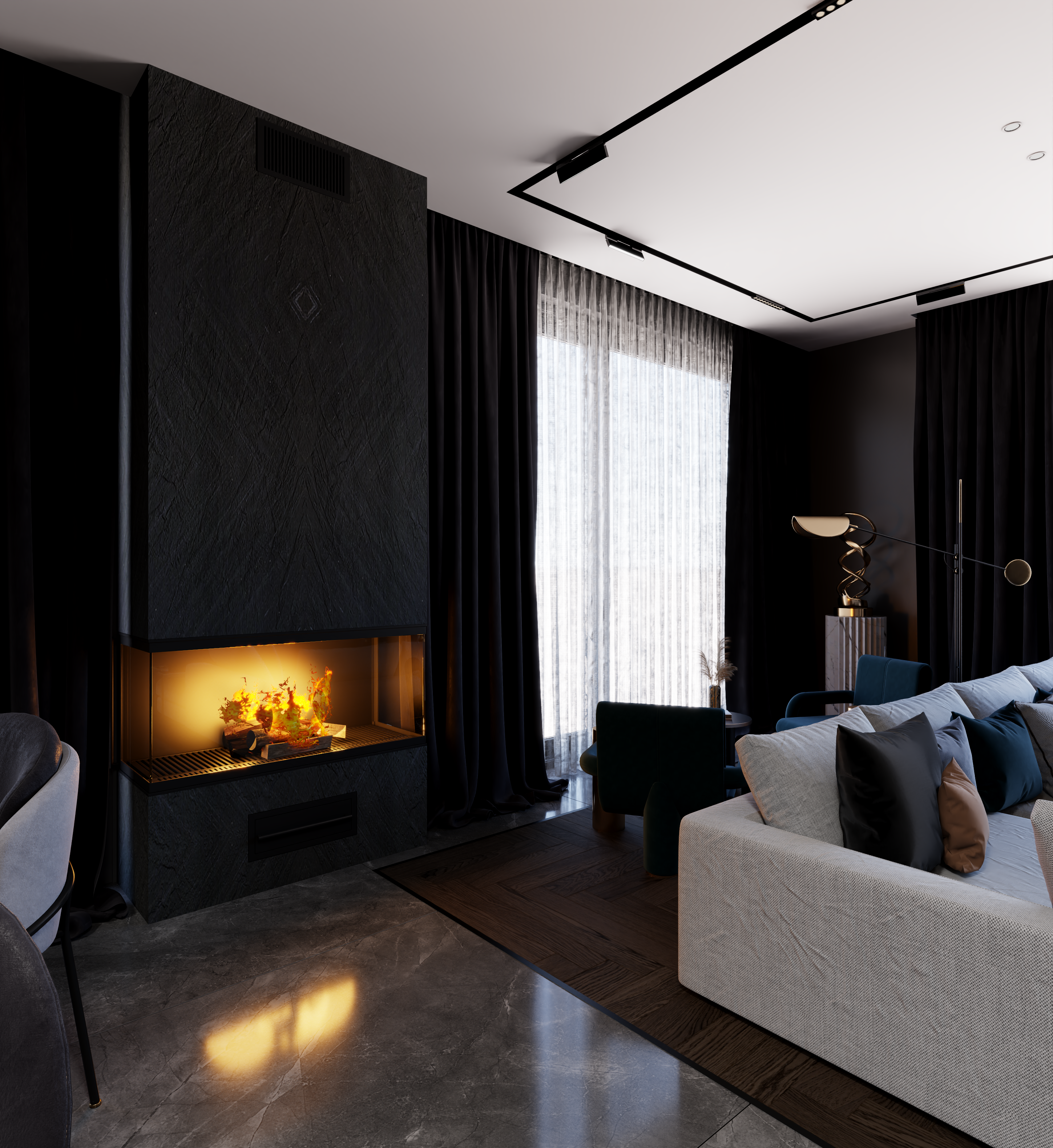 Black Kitchen İnterior Design-2