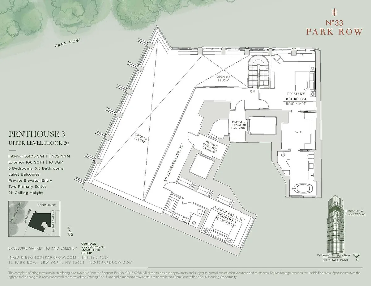 N°33 Park Row 顶层公寓设计丨美国曼哈顿丨理查德·罗杰斯和罗杰斯·斯蒂克·哈伯合伙人-26