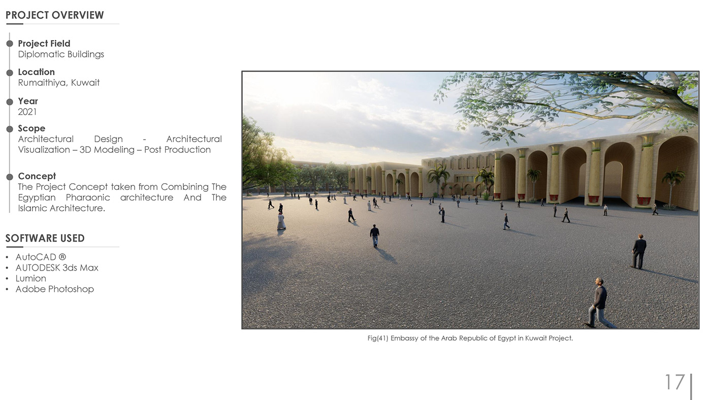 埃及驻科威特大使馆设计丨Architectural Design Projects-7