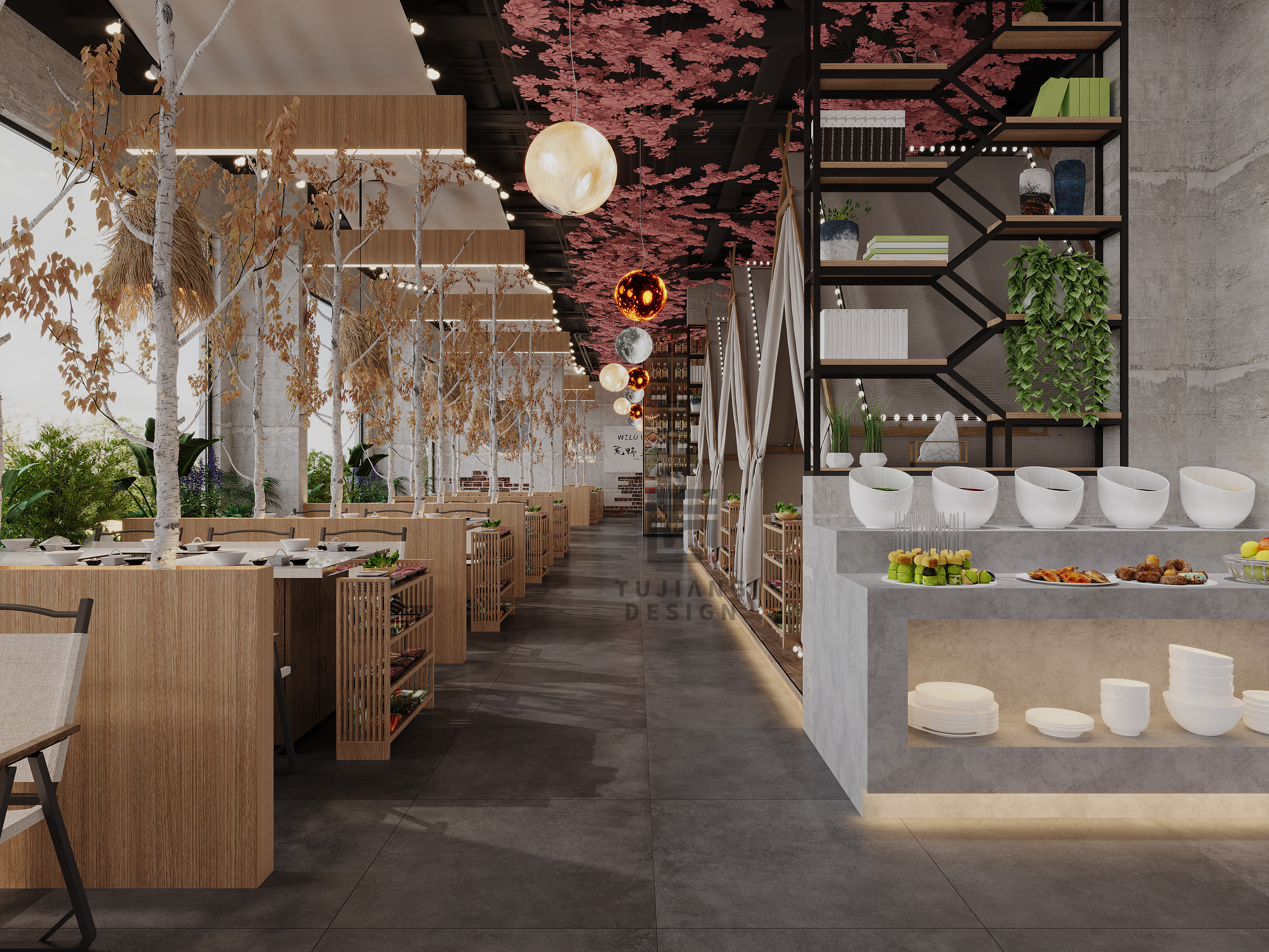 沉浸式露营风火锅店，这设计针不戳！-6