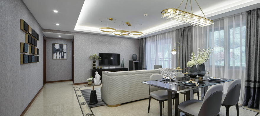 中山万科城轻奢样板间,低调优雅的生活美学-16