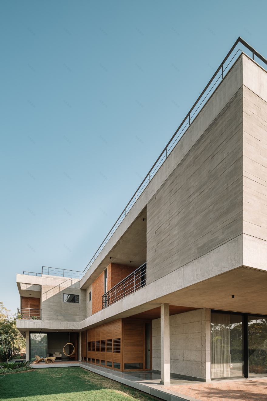 百叶窗屋;百叶窗住宅(具体可根据实际语境确定更准确的译法,此处Louvered常见意思为有百叶窗的,House为房屋、住宅等意思) 丨印度丨andblack design studio-15