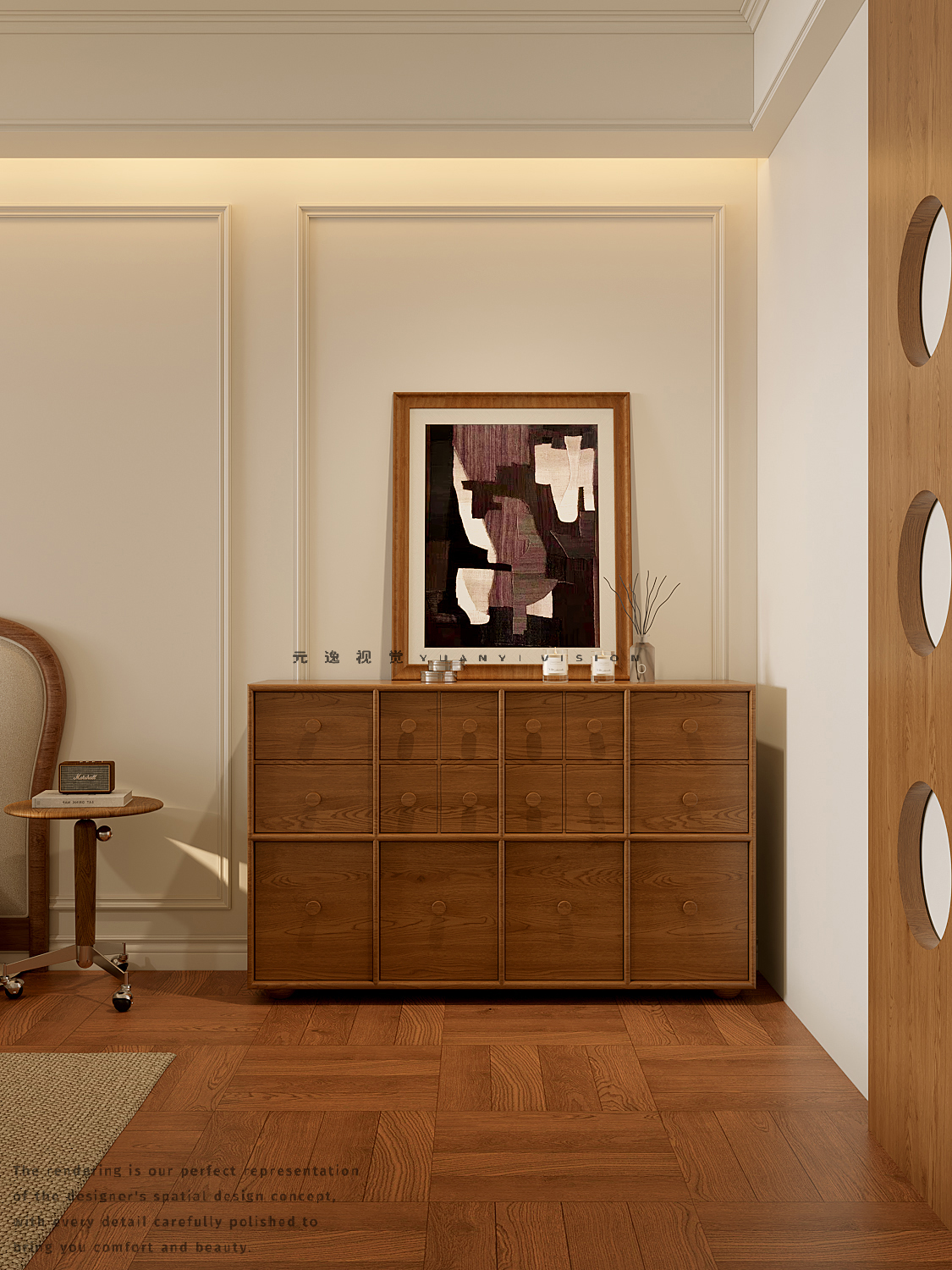 解构中古法式美学 · 住宅全案设计个人效果图表现-17