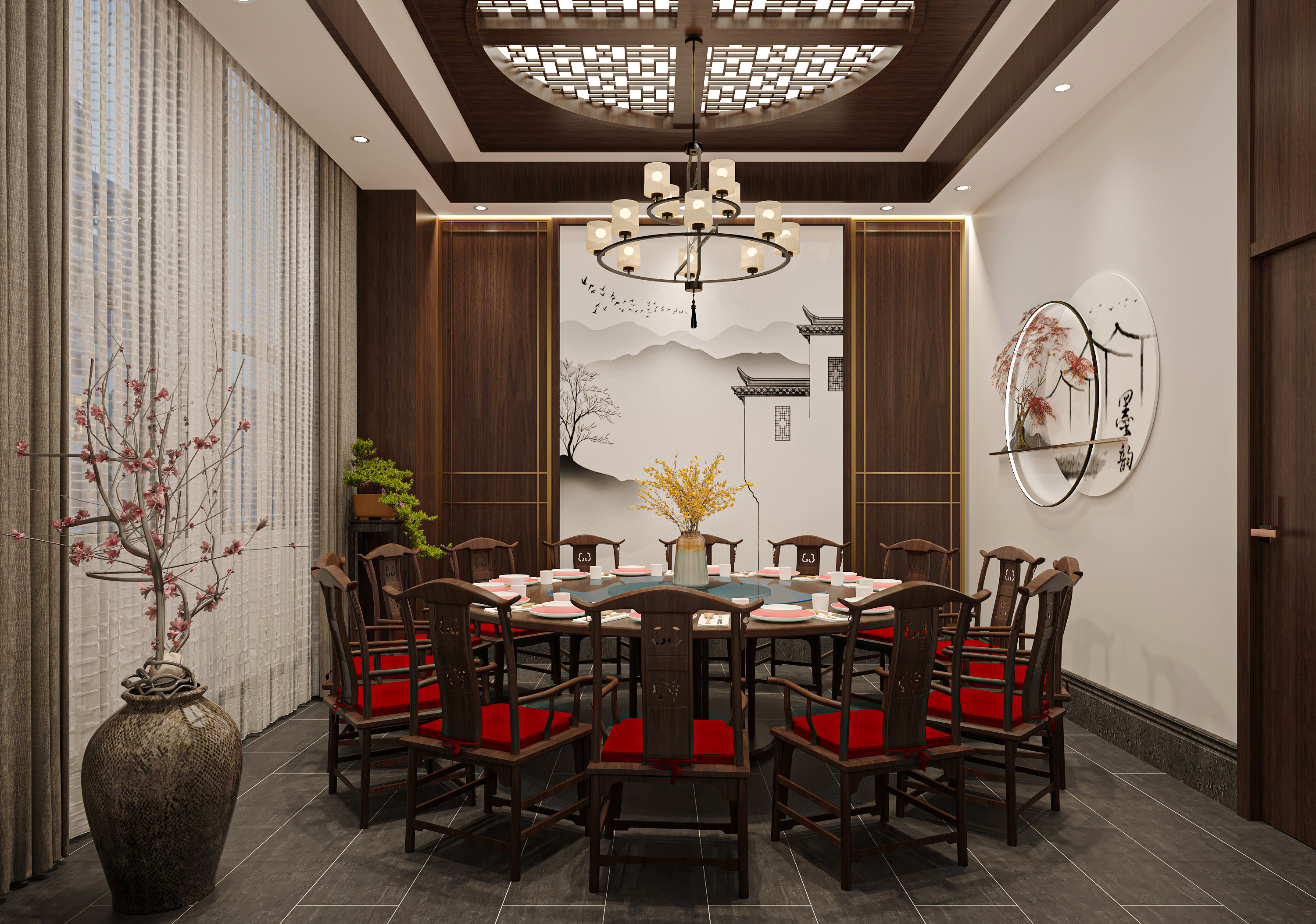 中餐厅设计|徽派建筑古风餐厅-17