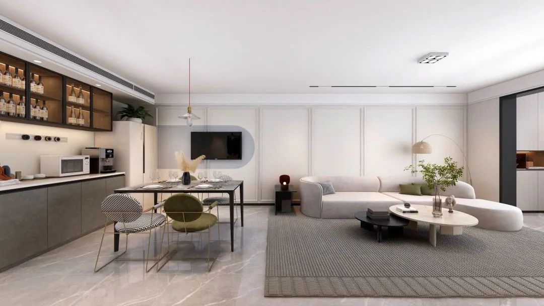 128㎡现代简约风，书房+客餐厅一体化，与时光温柔相处！-29