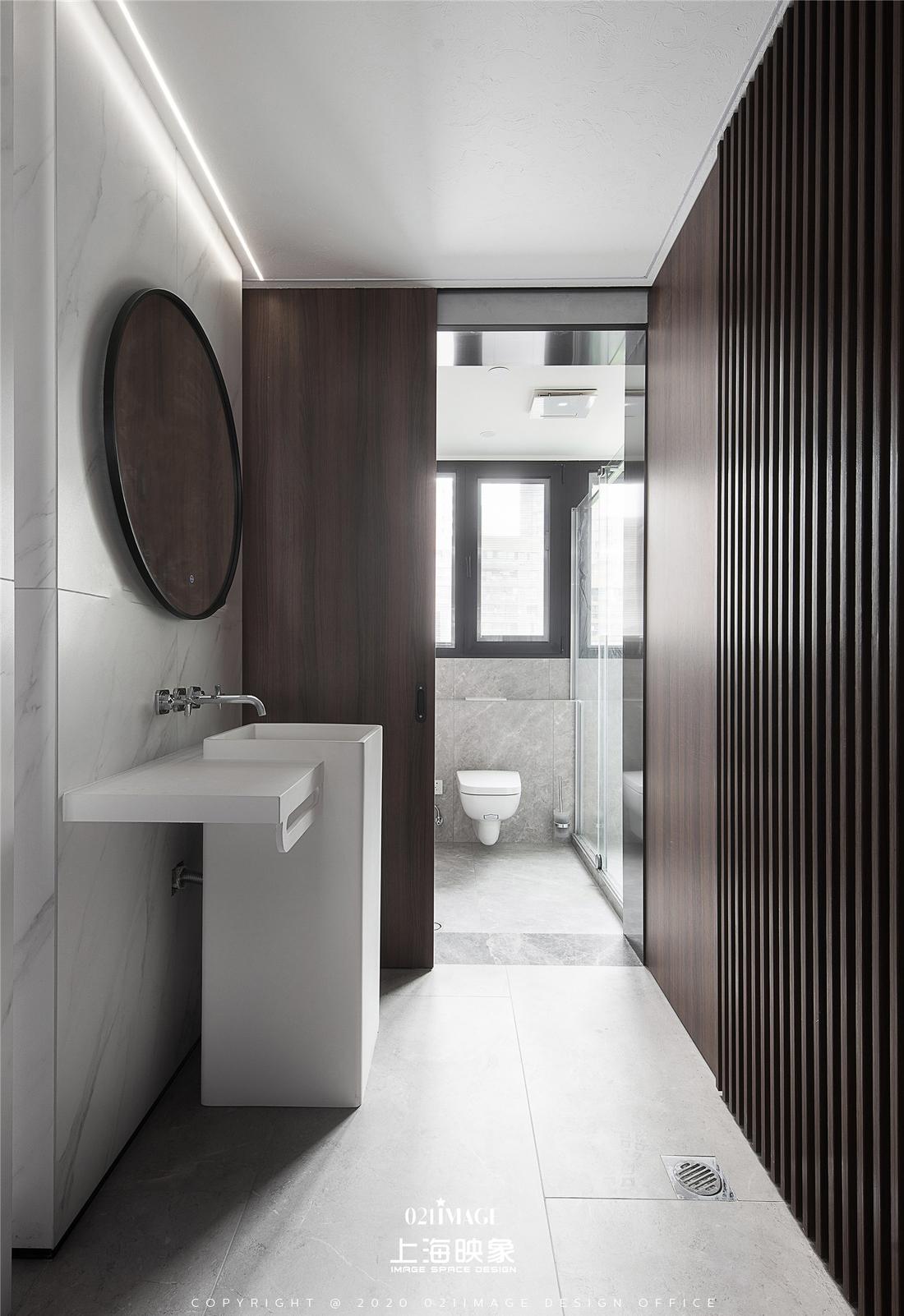 极简黑白灰,不锈钢与岩板的完美融合丨河马装饰-33