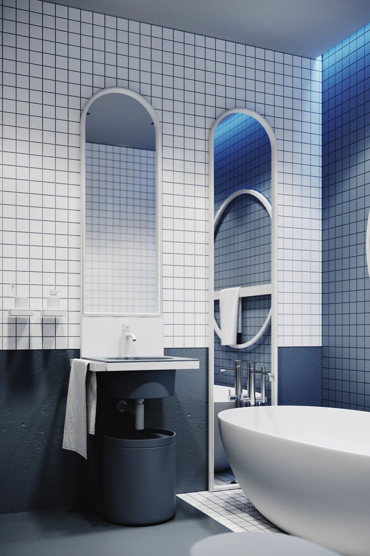 基辅黑白灰禁欲系家居,Anastasiia Reznichenko 现代设计典范-42