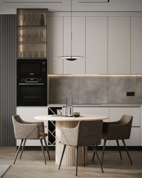 Kitchen-living room in the Metropolia 客餐厅