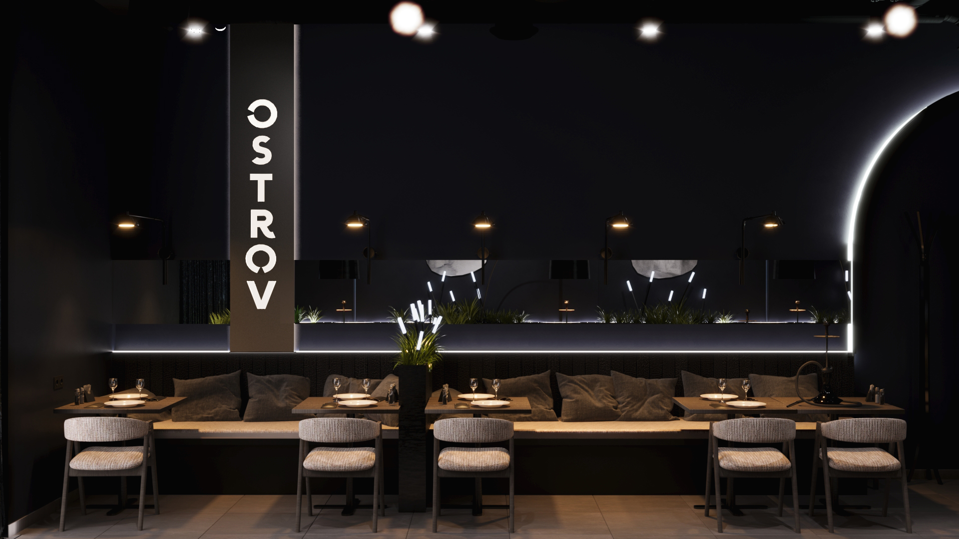 lounge bar 'Ostrov' 室内设计丨俄罗斯莫斯科丨herrtutaev-8