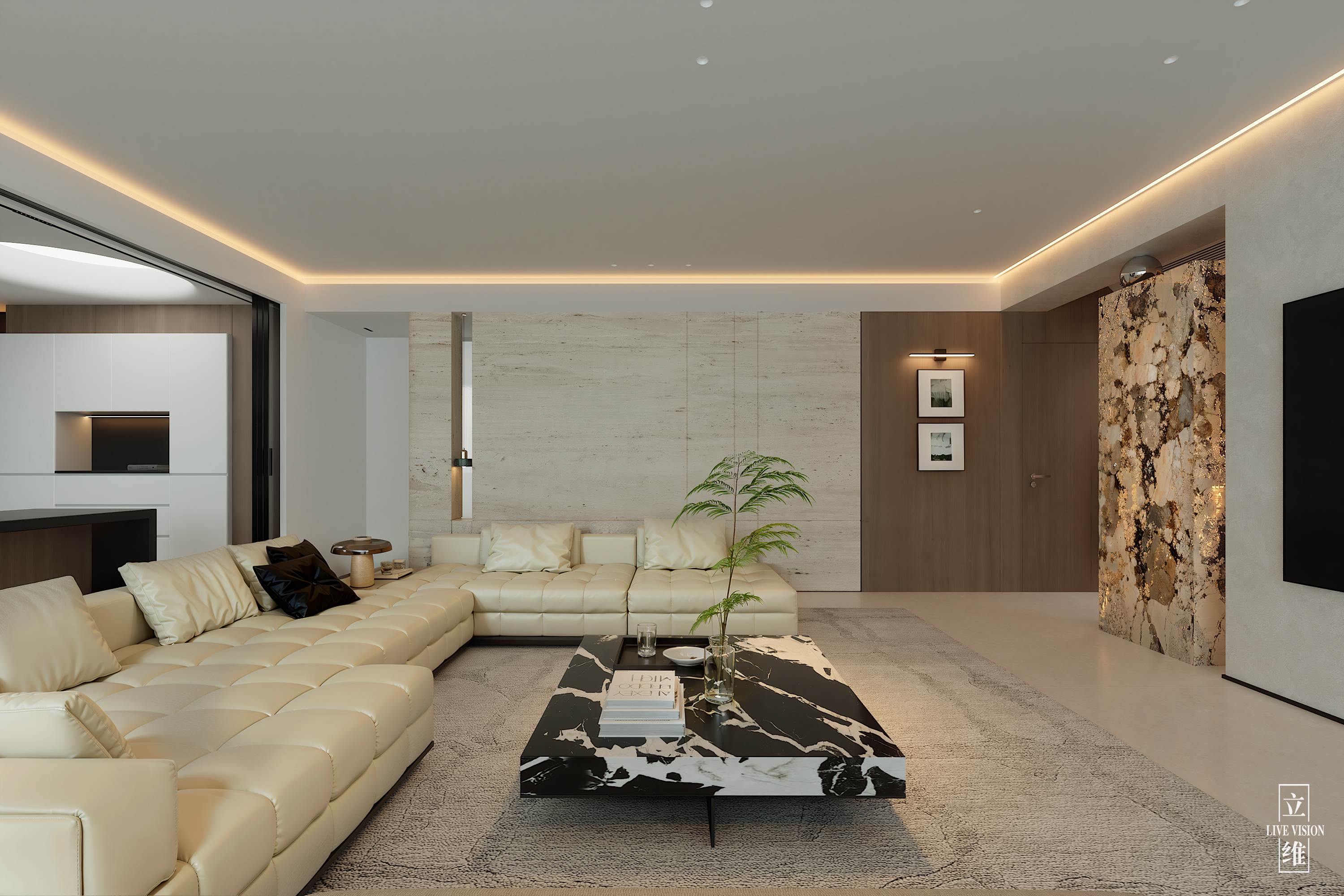 海景云翡·现代意式极简客餐厅丨中国汕头丨沐辰设计-8