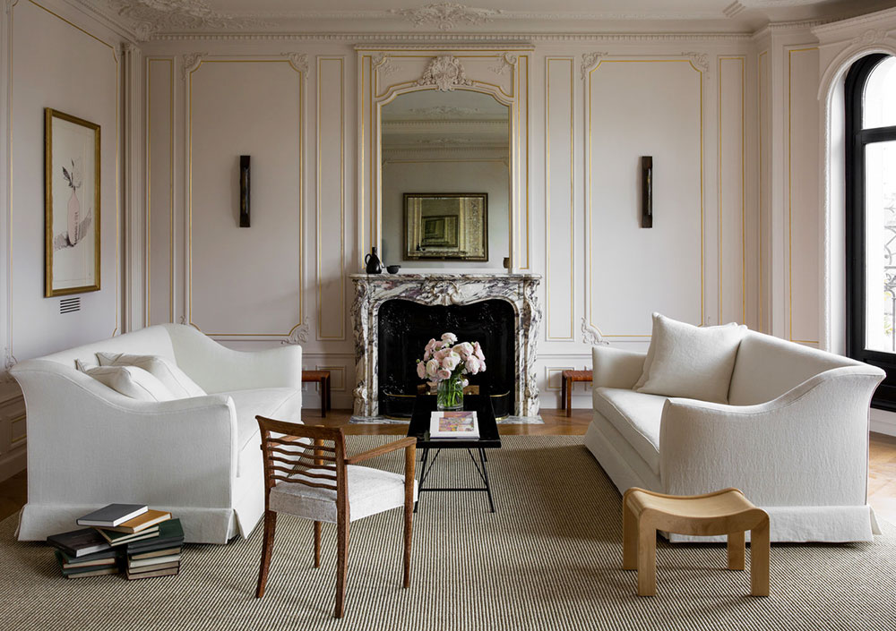 巴黎带有华丽历史细节的宏伟现代顶层公寓-1