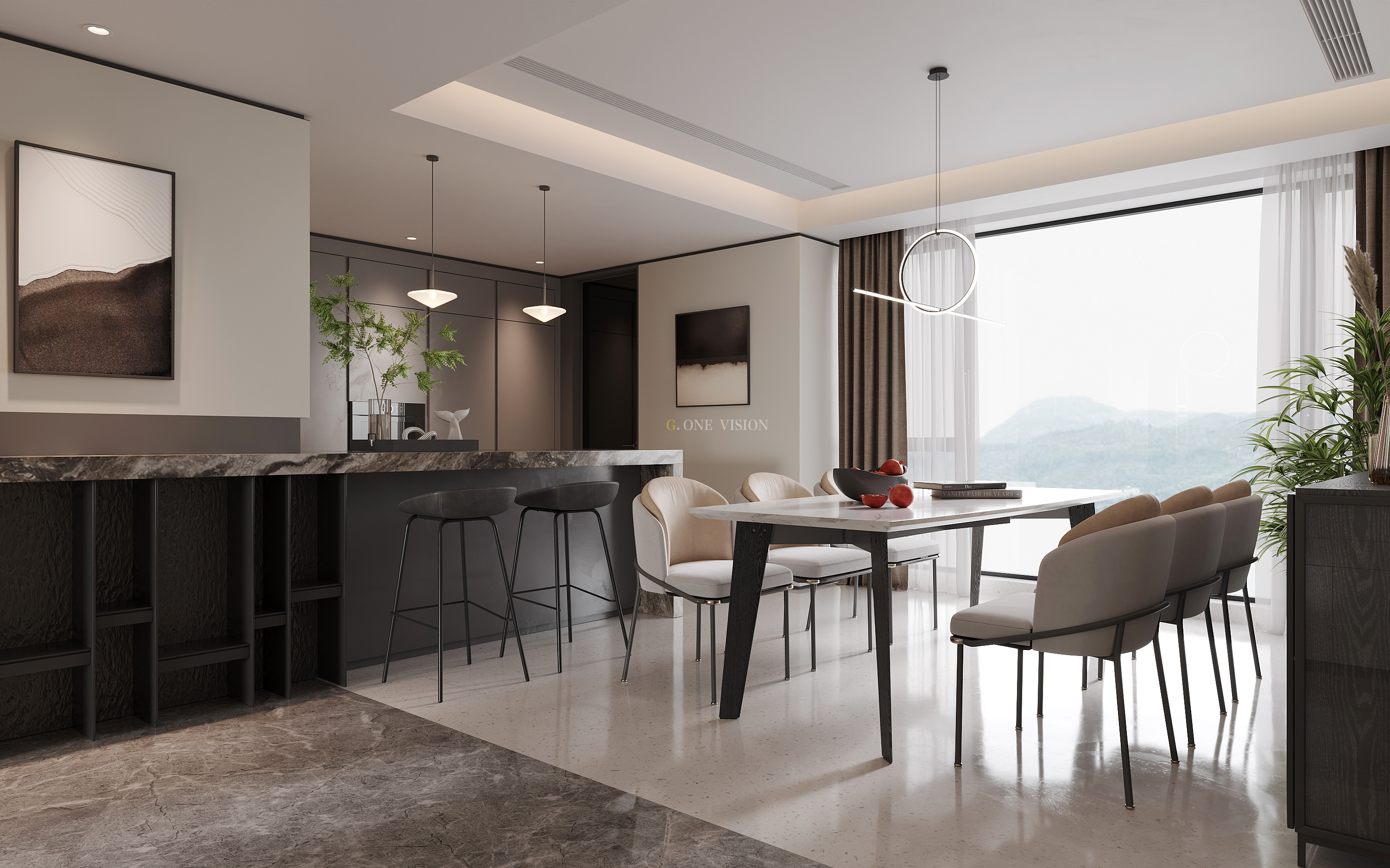 现代简约办公空间设计案例丨勇者空间表现工作室-8