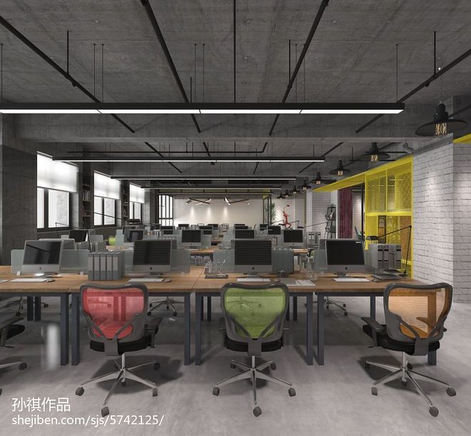 35万元办公空间500平米装修案例-16