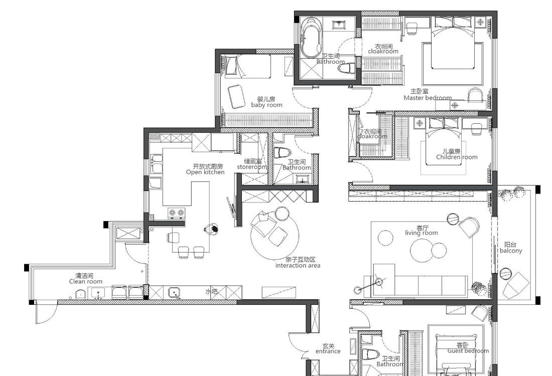 开放式厨房，亲子互动区 | 家庭生活新定义-2