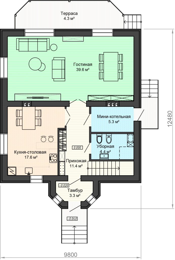 Проект двухэтажного дома «КД-33» - Antei.by-10