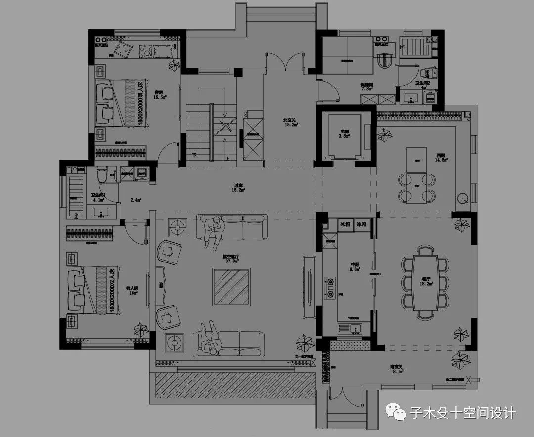 现代轻奢的家居艺术,吉林 1000㎡空间设计解读丨中国吉林丨子木殳十空间设计-48
