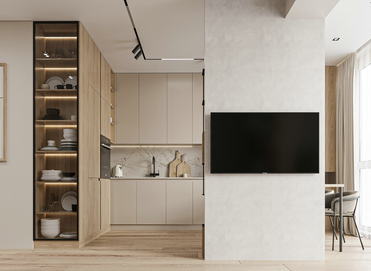 原木风小空间公寓设计-0