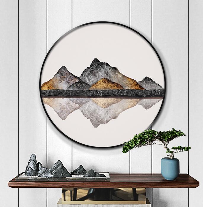 新中式禅意立体装饰画客厅玄关卧室沙发床头背景墙软装样板房挂画-5