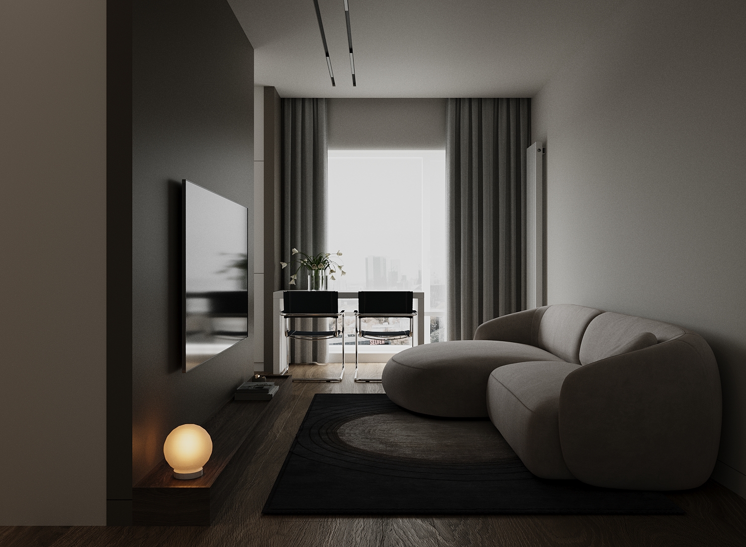 Minimalist Small Apartment | Warm Neutral Interior-0