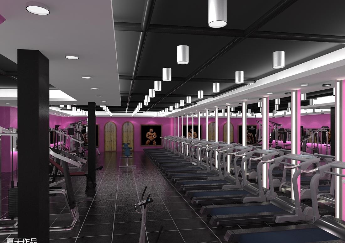 现代都市健身房设计-8