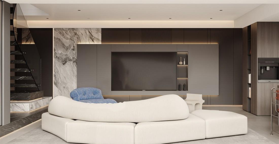 143㎡跃层现代极简案例丨佳园装饰-3