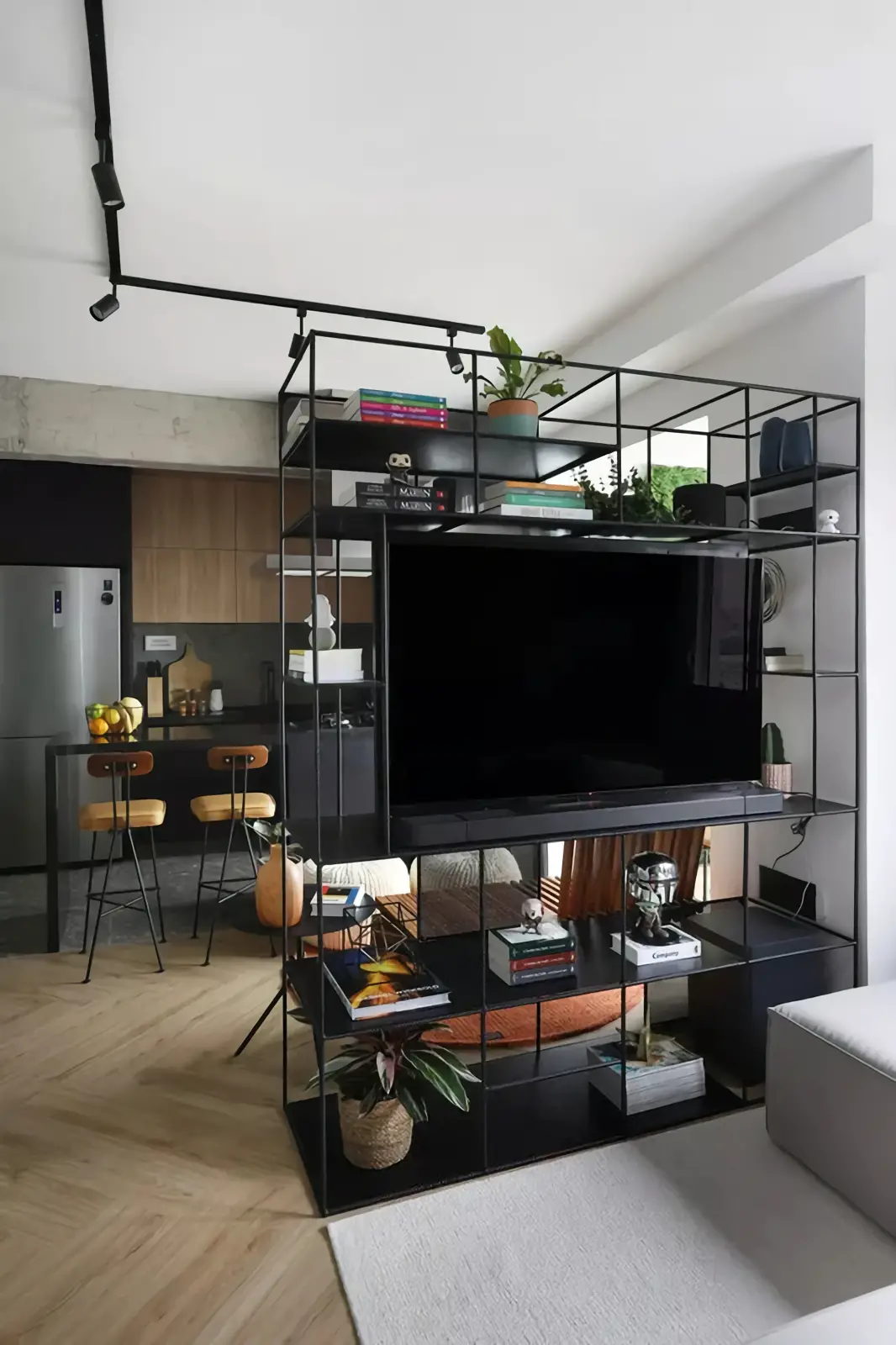 巴西 50m2 工业风格公寓设计-3